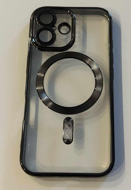 iPhone 16 Pro Black MagSafe Electro Plated Case - Broadbase