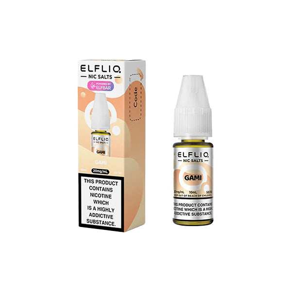 20mg ELFLIQ By Elf Bar 10ml Nic Salt (50VG/50PG) Any 4 For £10 - Broadbase