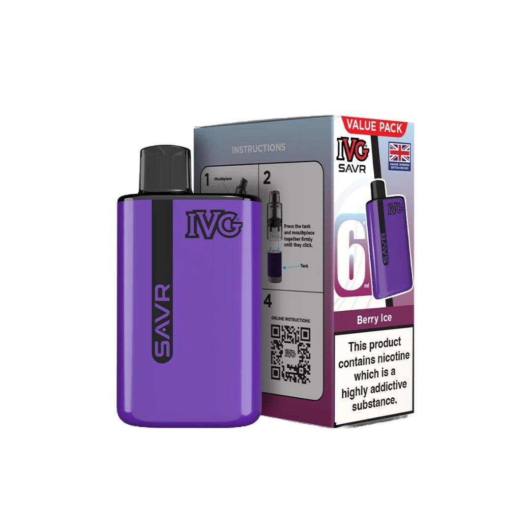 20mg I VG SAVR Prefilled Pod Vape Kit 3000 Puffs 10 For £50 - Broadbase
