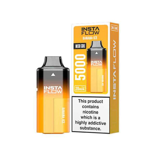 20mg Instaflow 5000 Disposable Rechargeable Vape Kit 5000 Puffs Any 10 For £55 - Broadbase
