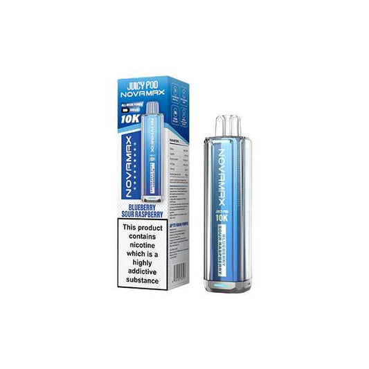 20mg Juicy Pod Novamax Disposable Pod Vape Kit 10000 Puffs 10 For £67.50 - Broadbase