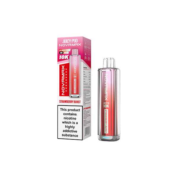 20mg Juicy Pod Novamax Disposable Pod Vape Kit 10000 Puffs 10 For £67.50 - Broadbase