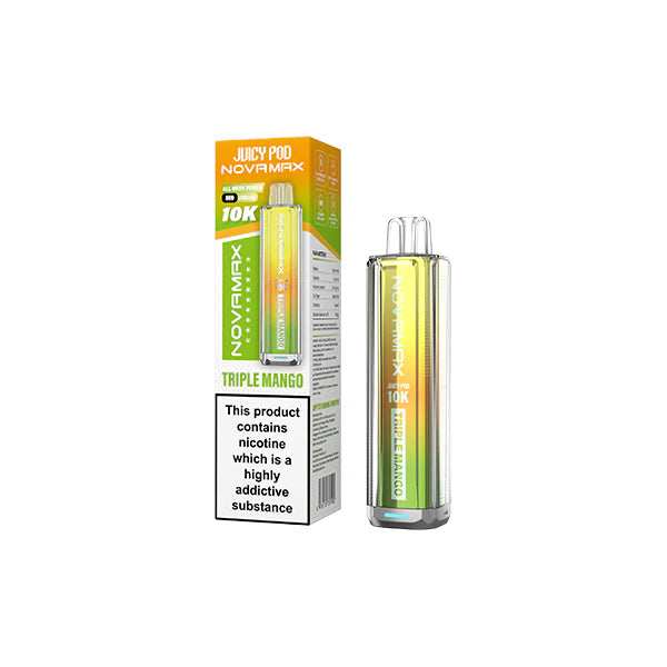 20mg Juicy Pod Novamax Disposable Pod Vape Kit 10000 Puffs 10 For £67.50 - Broadbase