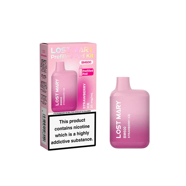 20mg Lost Mary BM600 Prefilled Pod Vape Kit 600 Puffs | 2 For £10 - Broadbase