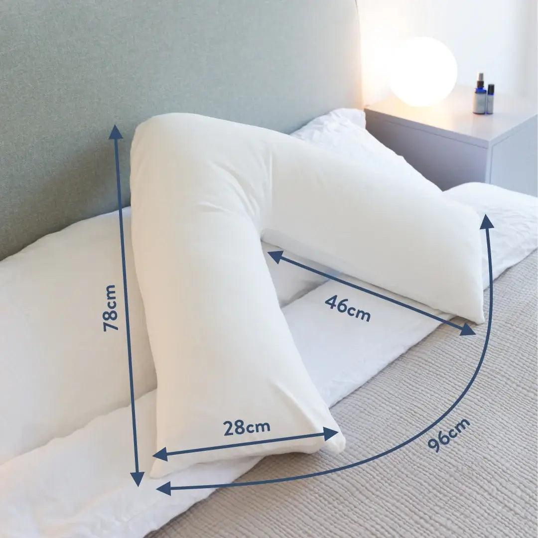V-Shape Pillow - Soft Polyester Fibre & Covers - UK Made