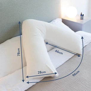 V-Shape Pillow - Soft Polyester Fibre & Covers - UK Made