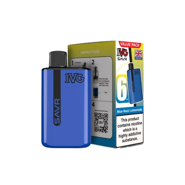 20mg I VG SAVR Prefilled Pod Vape Kit 3000 Puffs - Image 6