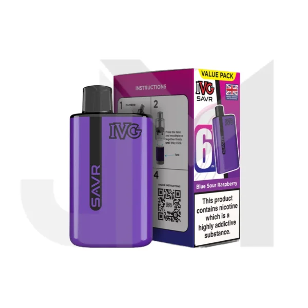 20mg I VG SAVR Prefilled Pod Vape Kit 3000 Puffs - Image 7
