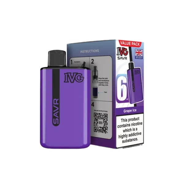 20mg I VG SAVR Prefilled Pod Vape Kit 3000 Puffs - Image 18