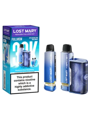 20mg LOST MARY Nera 30K Prefilled Pod Vape Kit - 30000 Puffs - Blueberry Sour Raspberry