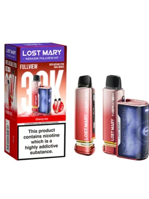 20mg LOST MARY Nera 30K Prefilled Pod Vape Kit - 30000 Puffs - Cherry Ice