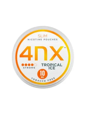 4NX 10mg Tropical Ice Slim Nicotine Pouches 20 Pouches