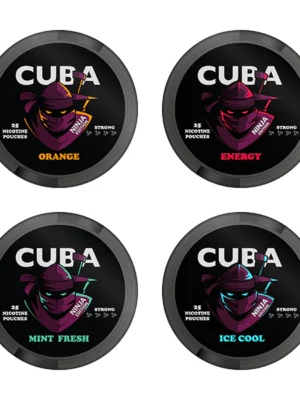 30mg CUBA Ninja Nicotine Pouches - 25 Pouches