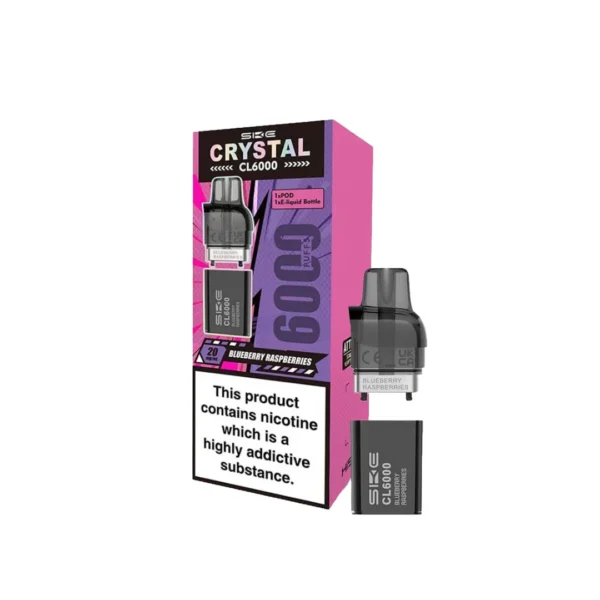 SKE Crystal CL6000 20mg Replacement Prefilled Pods 2ml 1200 Puffs - 2 Pcs - Image 4