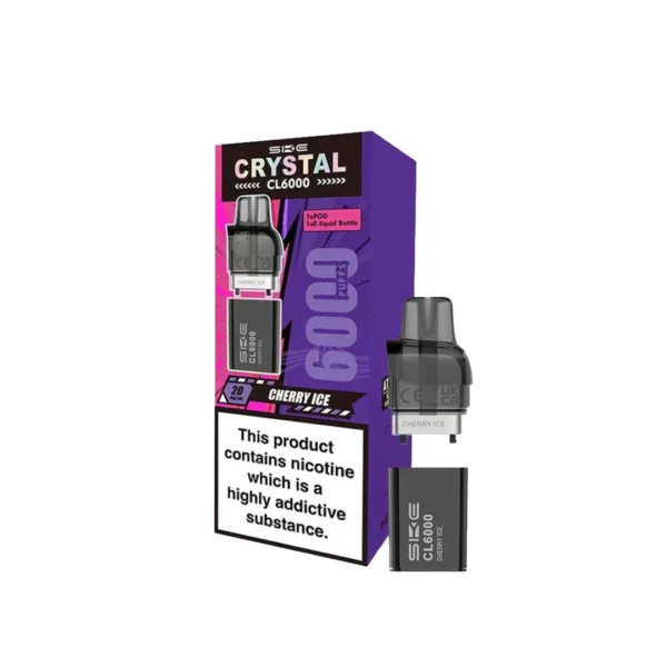 SKE Crystal CL6000 20mg Replacement Prefilled Pods 2ml 1200 Puffs - 2 Pcs - Image 5