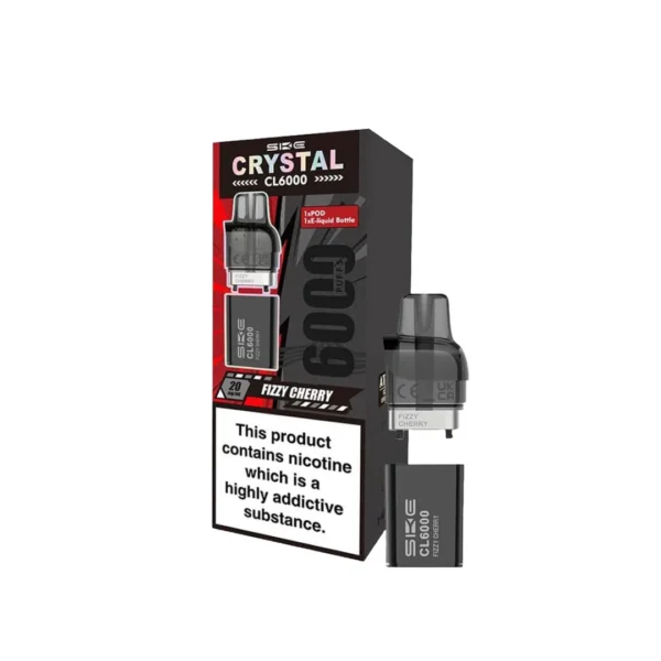 SKE Crystal CL6000 20mg Replacement Prefilled Pods 2ml 1200 Puffs - 2 Pcs - Image 6