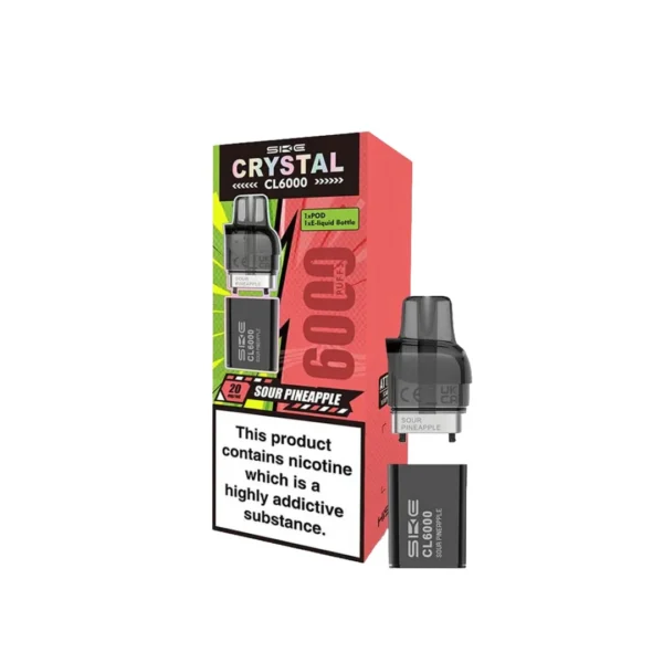 SKE Crystal CL6000 20mg Replacement Prefilled Pods 2ml 1200 Puffs - 2 Pcs - Image 9