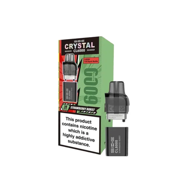 SKE Crystal CL6000 20mg Replacement Prefilled Pods 2ml 1200 Puffs - 2 Pcs - Image 10