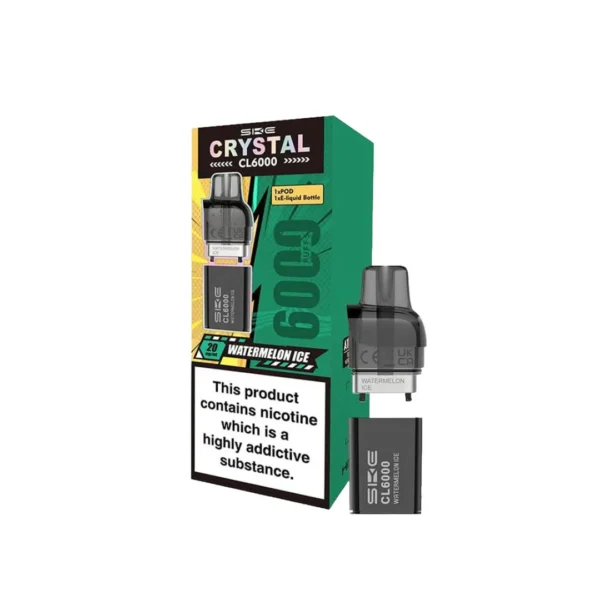 SKE Crystal CL6000 20mg Replacement Prefilled Pods 2ml 1200 Puffs - 2 Pcs - Image 11